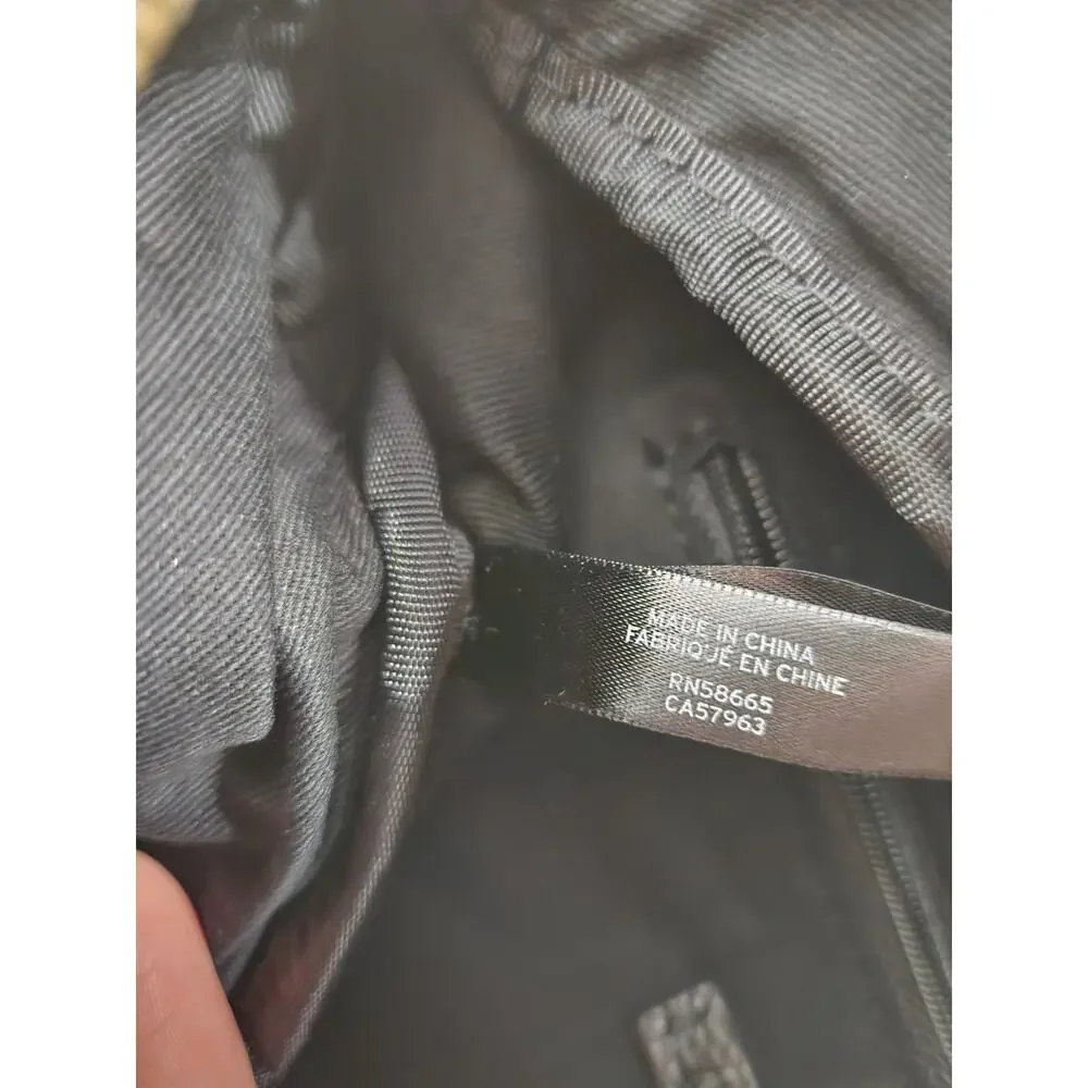 Melrose and Market Genuine Leather Pebbled Black Fanny Pack/Bum Bag/Belt Bag